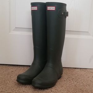 Hunter Forest Green Rain boots